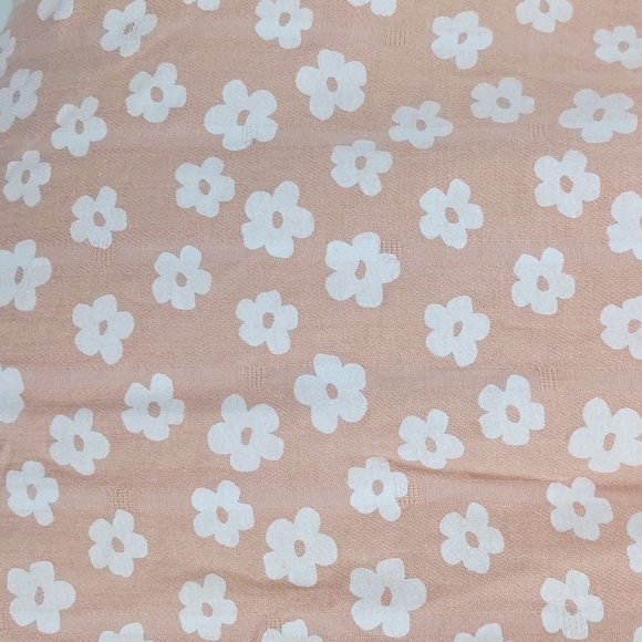 The Self Styler Dress Size 14 Pink White Floral Puff Sleeves Ruffle Tie-up Neck - Picture 10 of 15